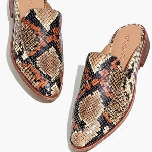 The Frances Loafer Mule in Snake Embossed Leather